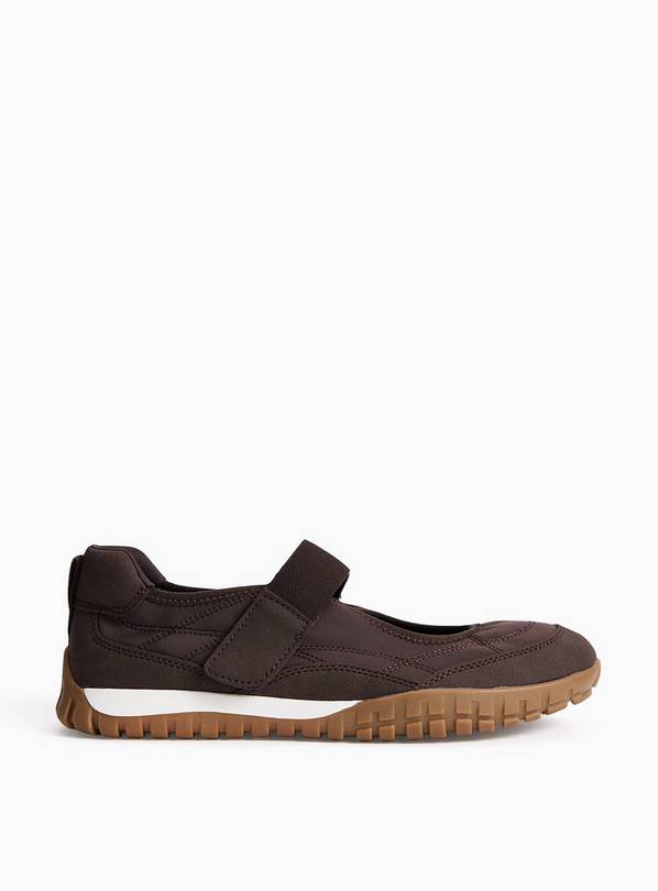 Dark Brown Chunky Mary Jane Trainers 5